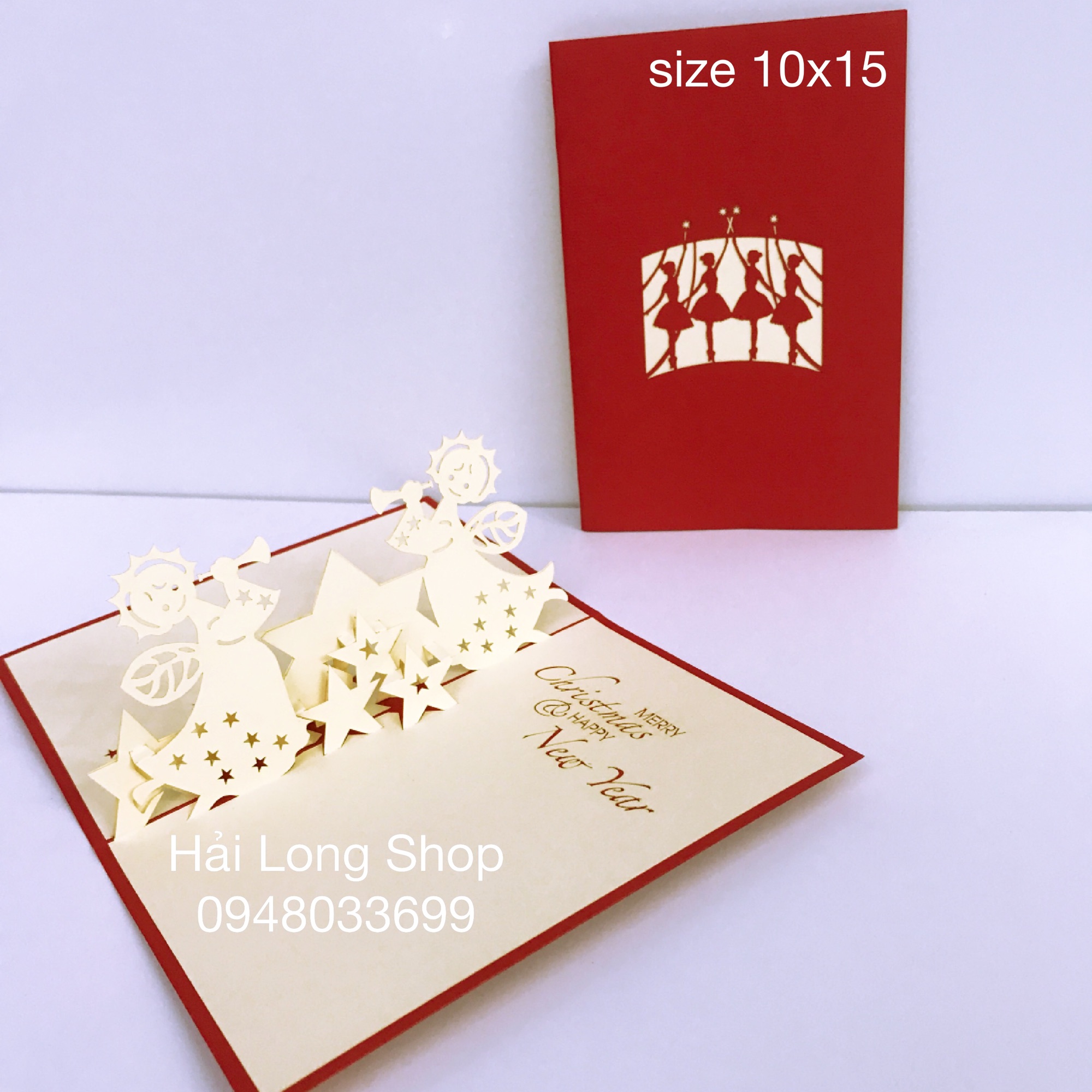 Thiên Thần 2 ( ngôi sao ) - Noel- Thiệp 3D