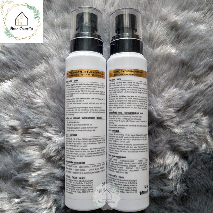 Xịt Dưỡng Tóc Siêu Mượt Lavox Nano Complex 180ml