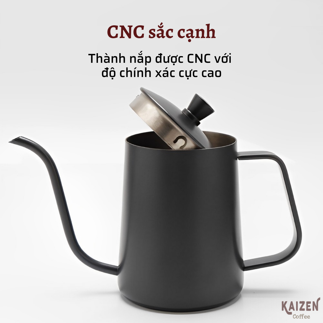 Ấm cỗ ngỗng, ấm rót nước pha cà phê, pha trà - Kaizen Coffee