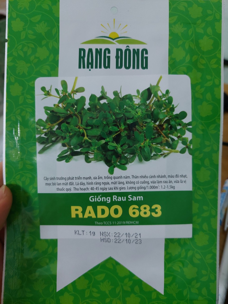 [Seeds] Hạt giống rau sam RD683, đóng gói 1gr