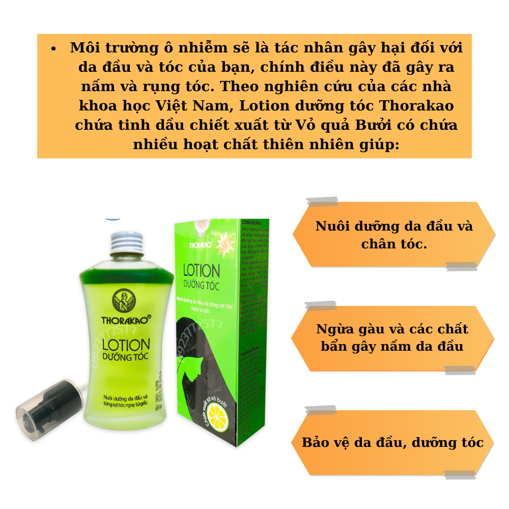 Thorakao lotion dưỡng tóc 120ml
