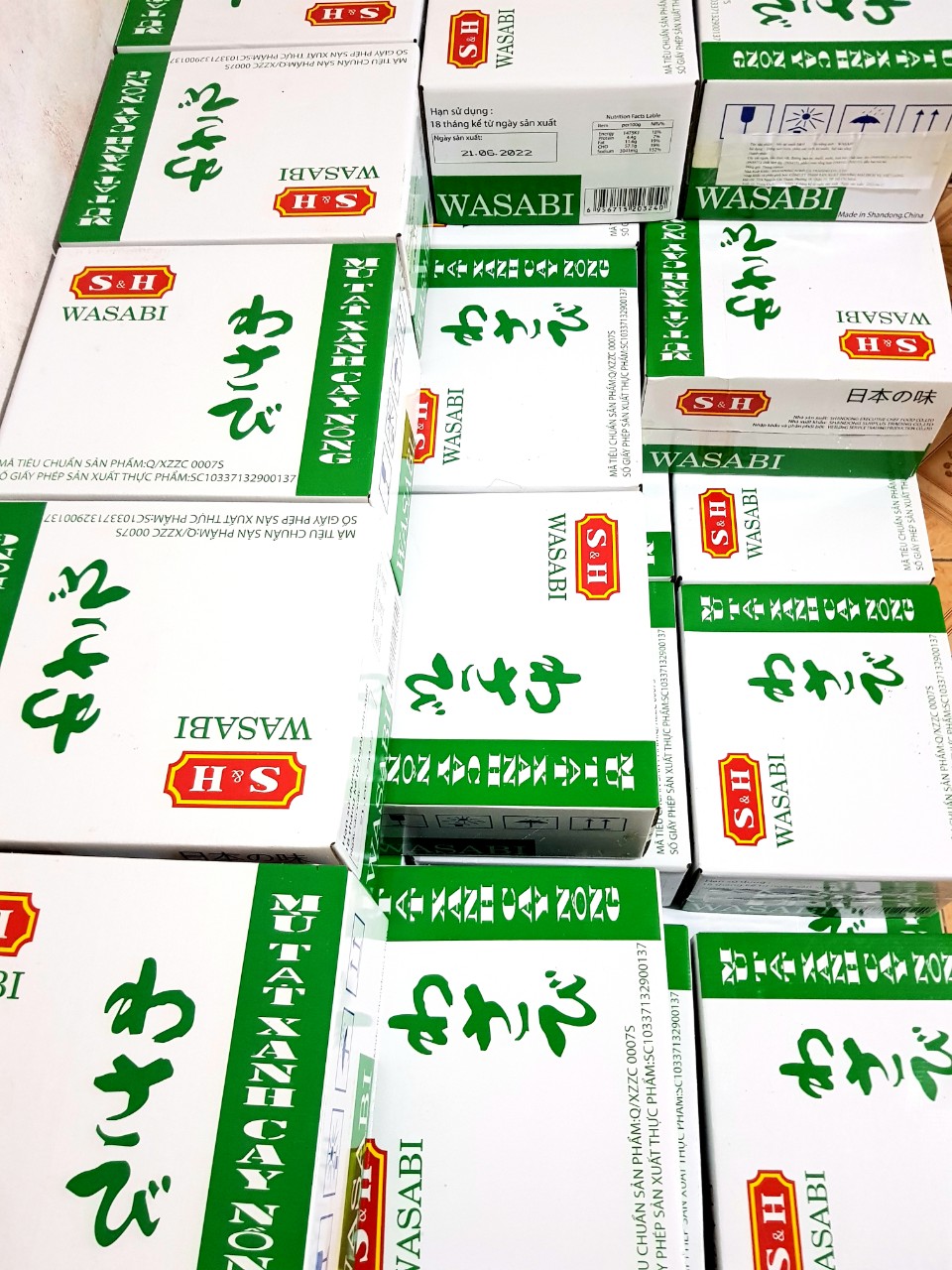 Mù tạt Wasabi S&H nắp vuông 43gr