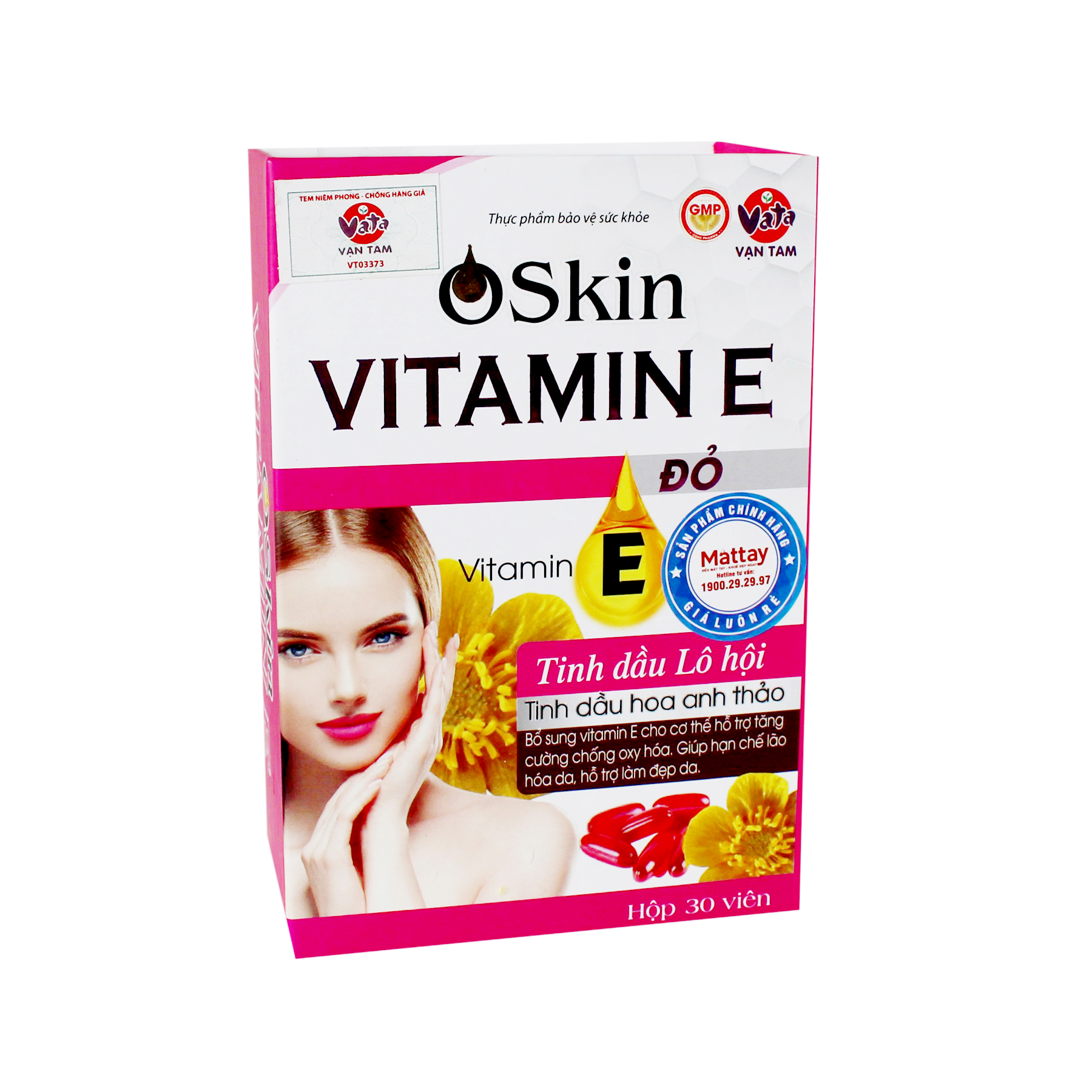 Vitamin E Đỏ Oskin Chống Oxy Hóa [Ngăn Ngừa Lão Hóa Da] Hộp 30 Viên