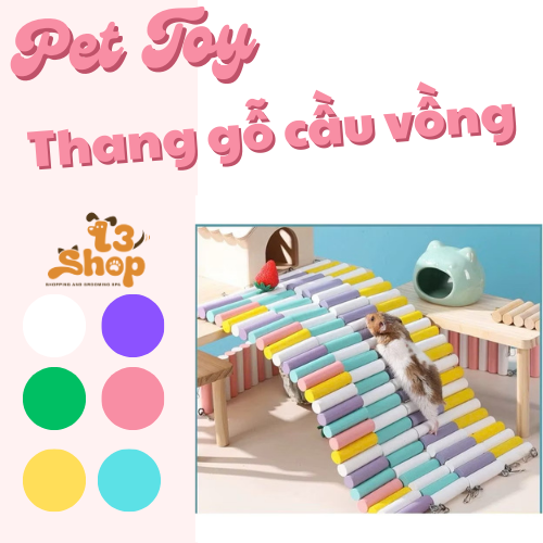 Wooden Ladder for Creating a Landscape for Hamsters with Fat Tails - T3 Pets Shop