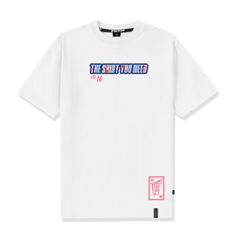 Áo thun TSUN Blossom Flower Tee - White - Unisex