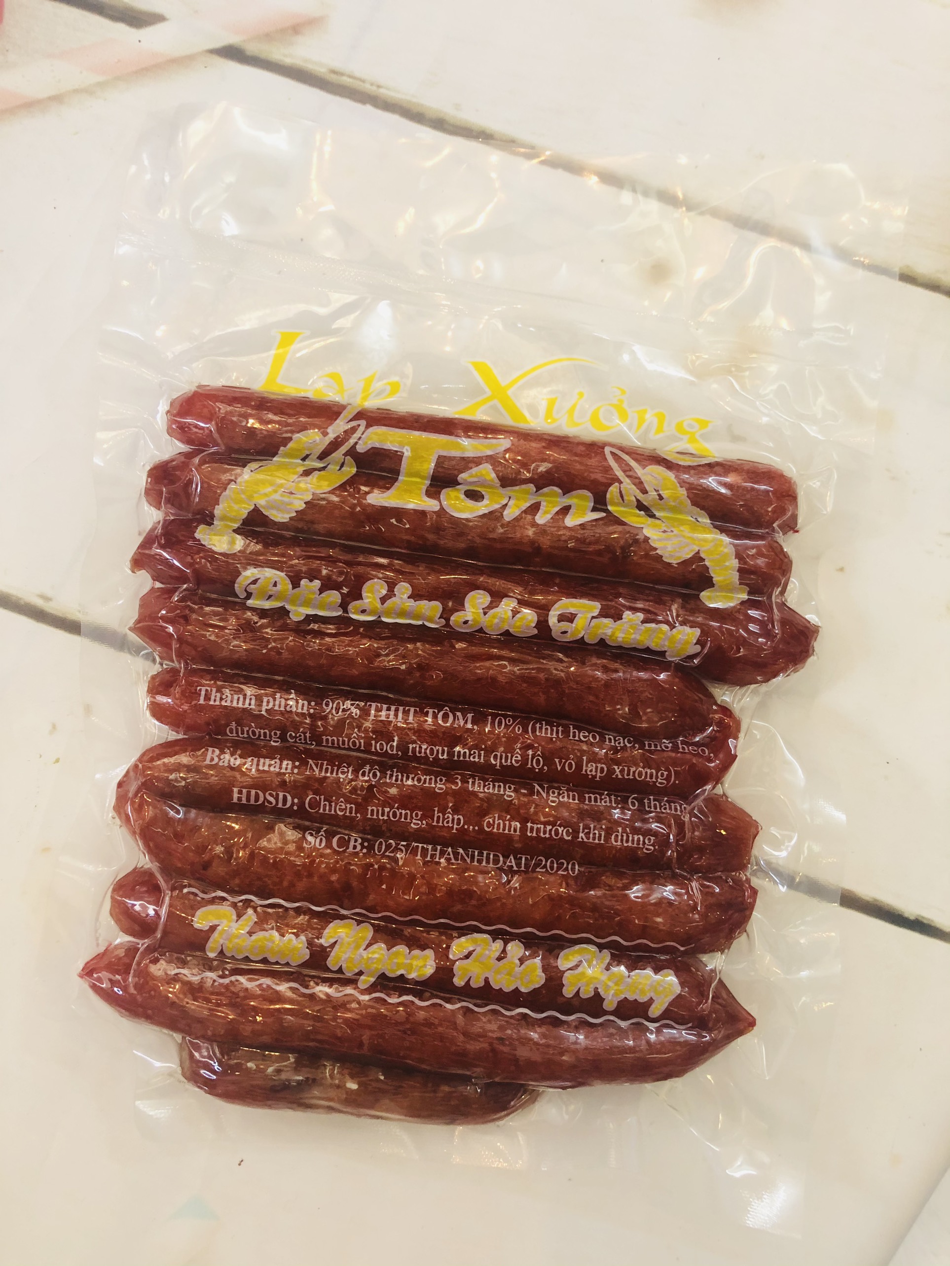 gói lạp xưởng tôm (1kg)