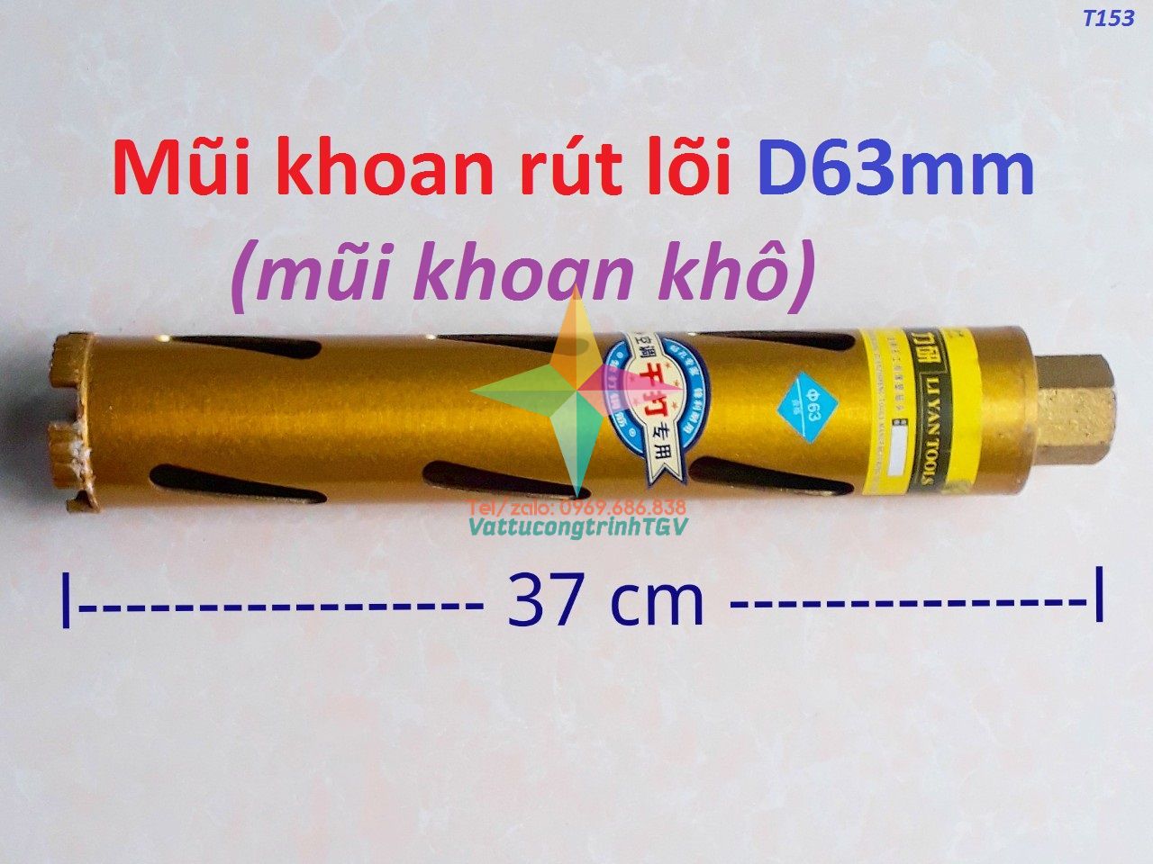 Mũi khoan rút lõi xuyên tường D63 mm
