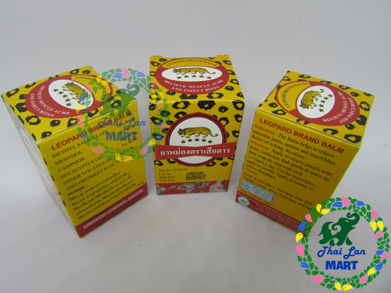 [HCM]12 LỌ DẦU CÙ LÀ CON BÁO LEOPARD BALM THÁI LAN 40 GAM