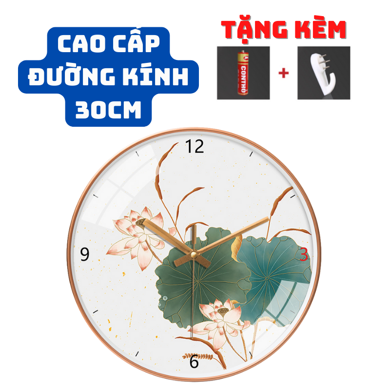 Đồng Hồ Treo Tường Kim Trôi Cao Cấp, Dùng Decor Trang Trí Phòng Khách Với Họa Tiết Đẹp Và Sang Trọng
