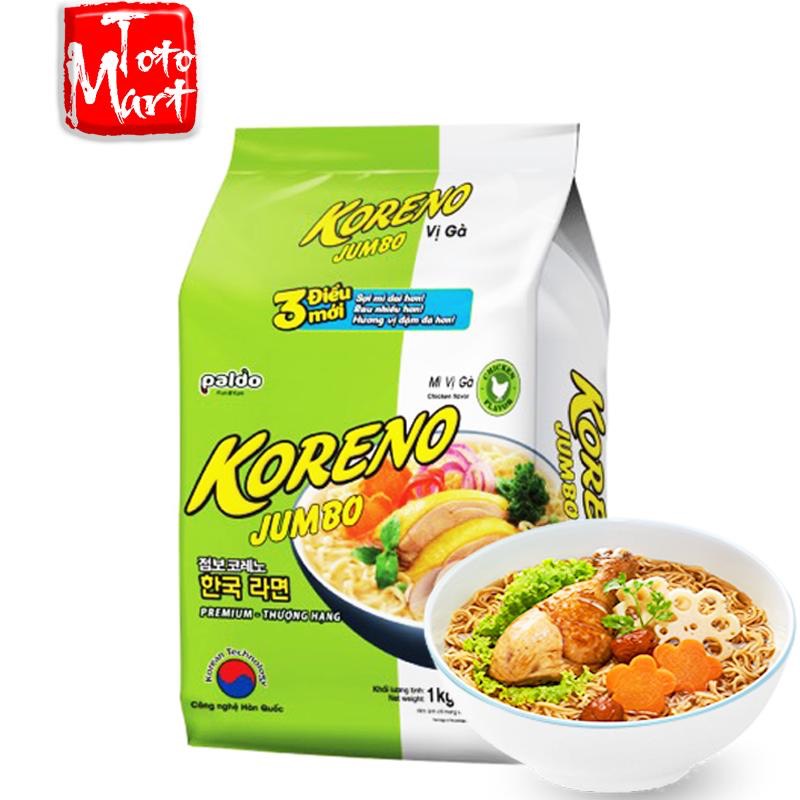 Mì Koreno Jumbo (bịch 10 vắt) - nấu mì cay