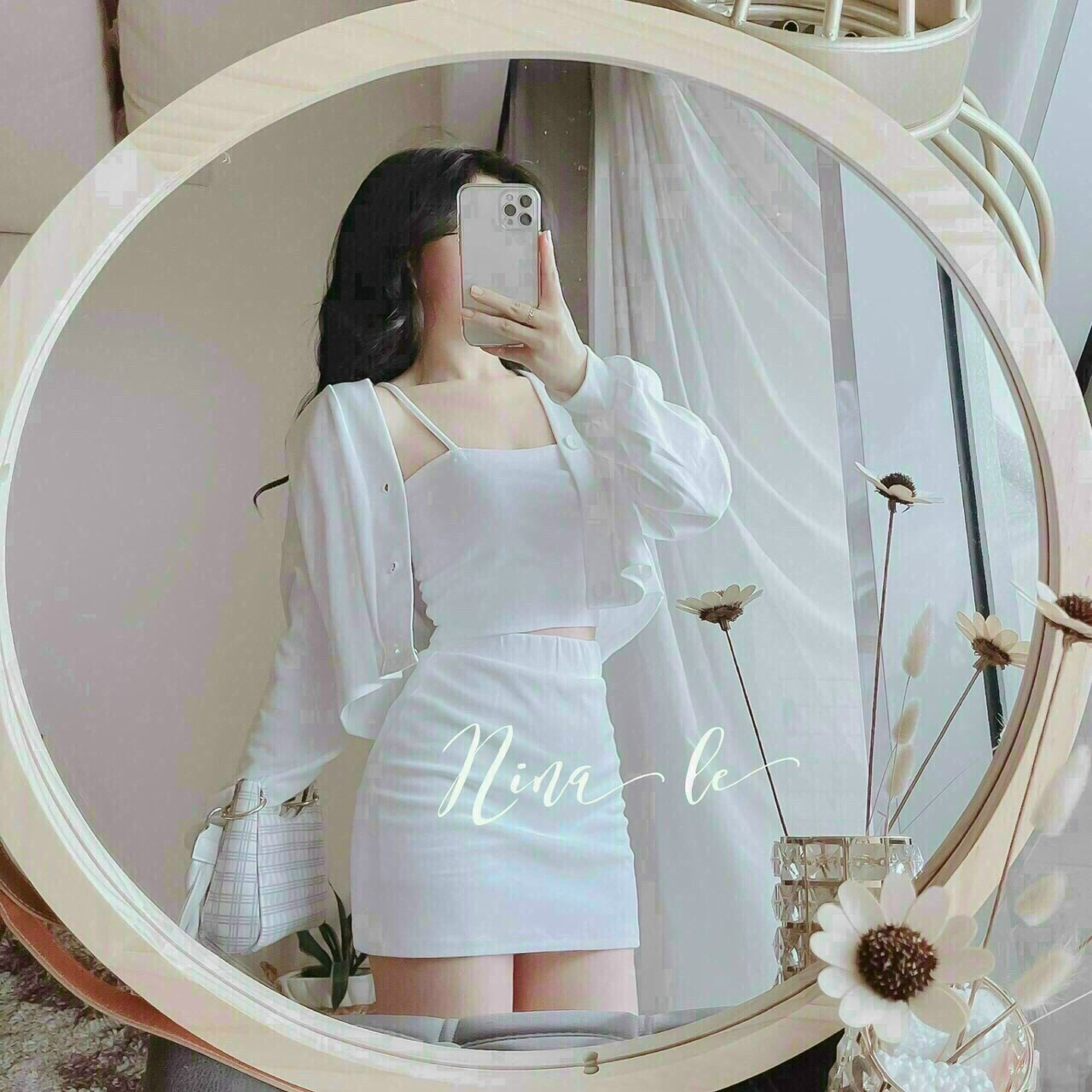 Sét 3 món siêu cute ( áo trong có mút ) kèm chân váy mini dễ thương