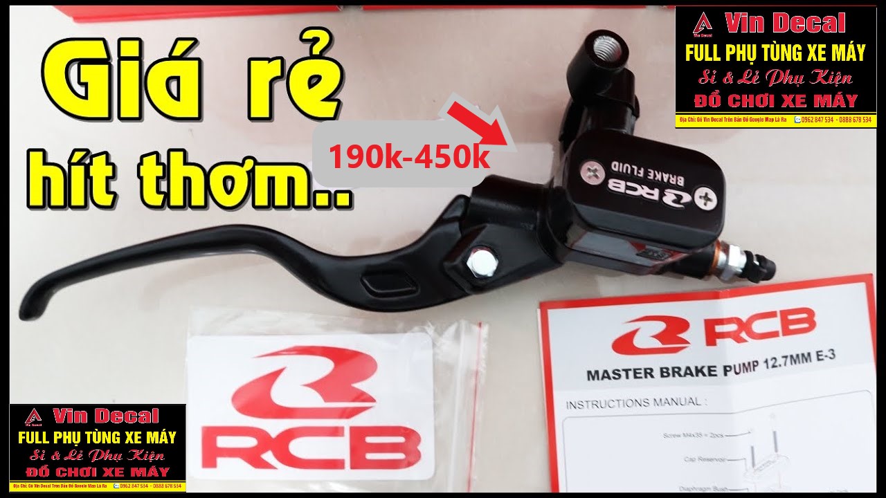 [Lấy mã giảm thêm 30%]Combo Tay Côn + Thắng RCB Bình Dầu liền 12.7mm hãng
