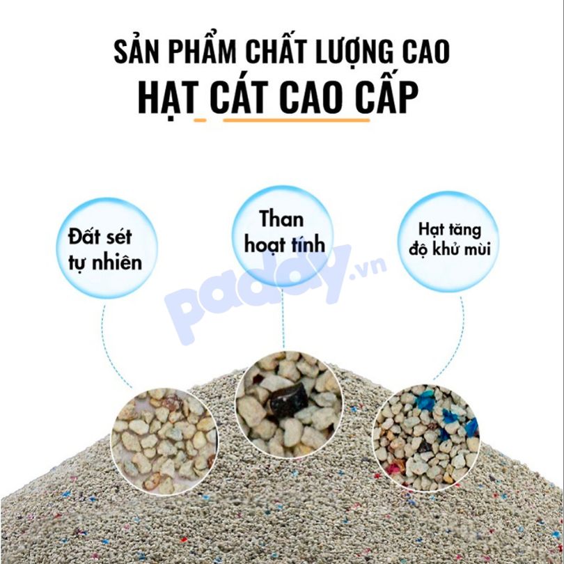 Cát Mèo Đất Sét Đá Khoáng Núi Lửa Hysen Clean 4kg