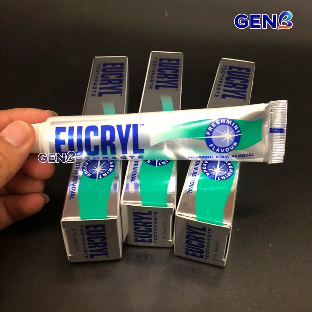 Kem Đánh Trắng Răng Eucryl + Bột Tẩy Trắng Răng Eucryl - Kem Đánh Răng Bạc Hà Thơm Miệng EUCRYL 50ml CHÍNH HÃNG Cho Răng Trắng Sáng, Hơi Thở Thơm Mát Hương Bạc Hà JAPARI