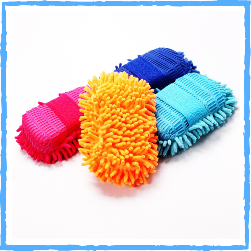 Miếng san hô rửa xe Microfiber siêu mịn tiện dụng (màu sắc ngẫu nhiên)