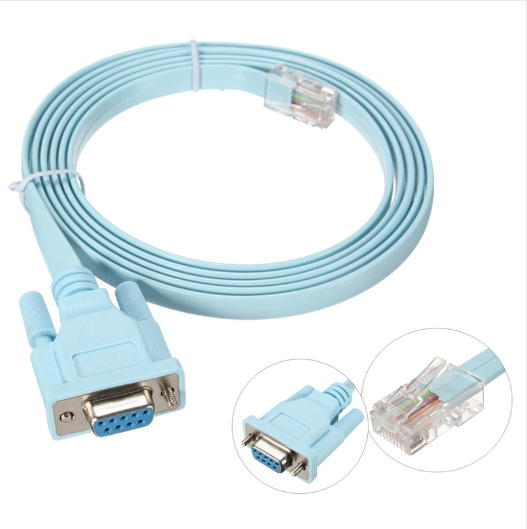 Dây chuyển đổi RS232 to RJ45 1.8m (Xanh)
