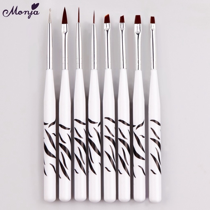Set cọ vằn 8 cây làm móng,nail