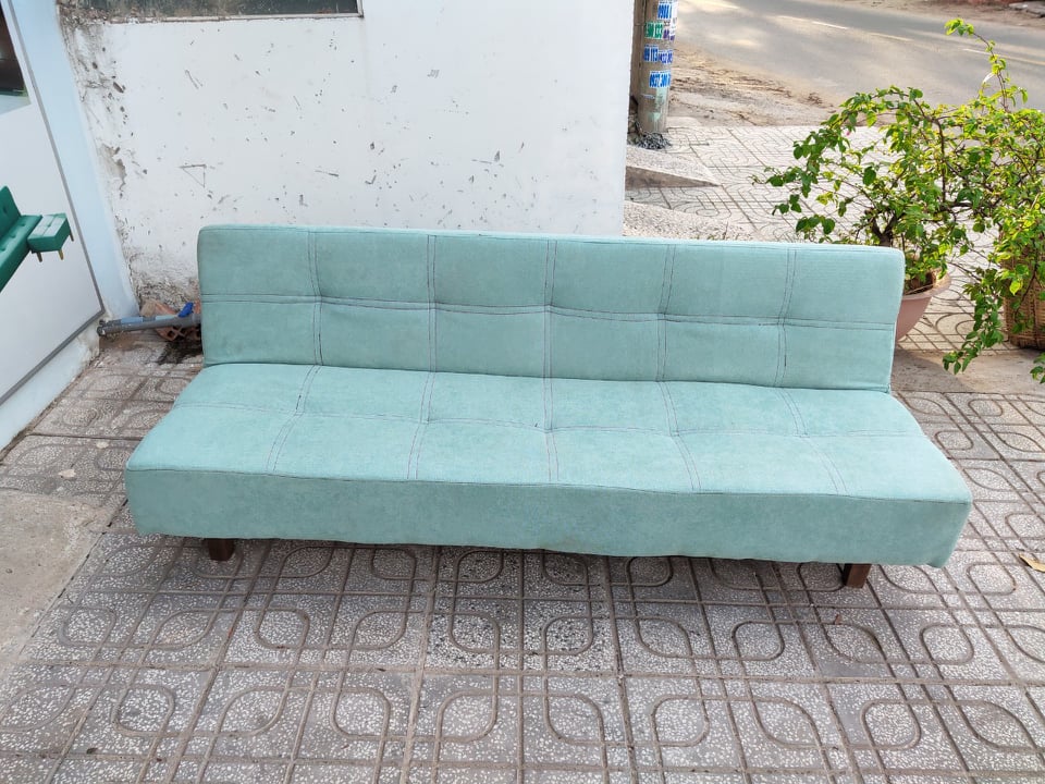 Sofa bed màu xanh pastel. Sofa bed. Sofa giường. Bed.