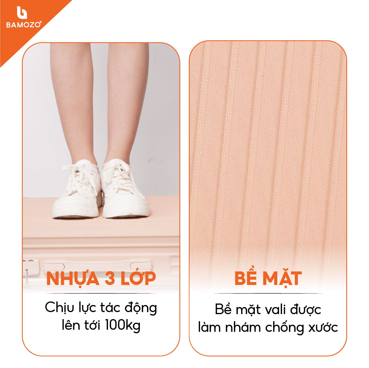 Vali Du Lịch Size 20, Size24 Bamozo 8809/8801c Cao Cấp, Vali Kéo Nhựa Rẻ Bền Đẹp- Bảo Hành 5 Năm