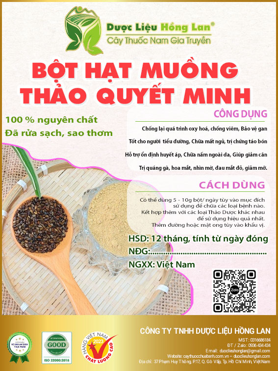 ✅ 500g bột thảo quyết minh siêu mịn pha uống