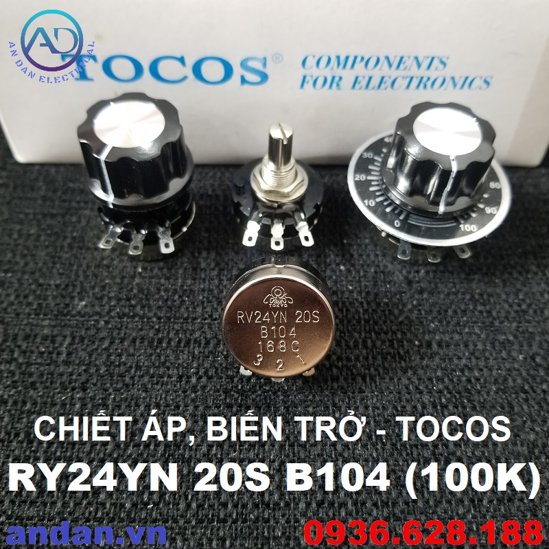 Chiết áp - biến trở rv24yn20s - tocos b102 , b202 , b502 , b103 , b203 , b503 , b104 , b504