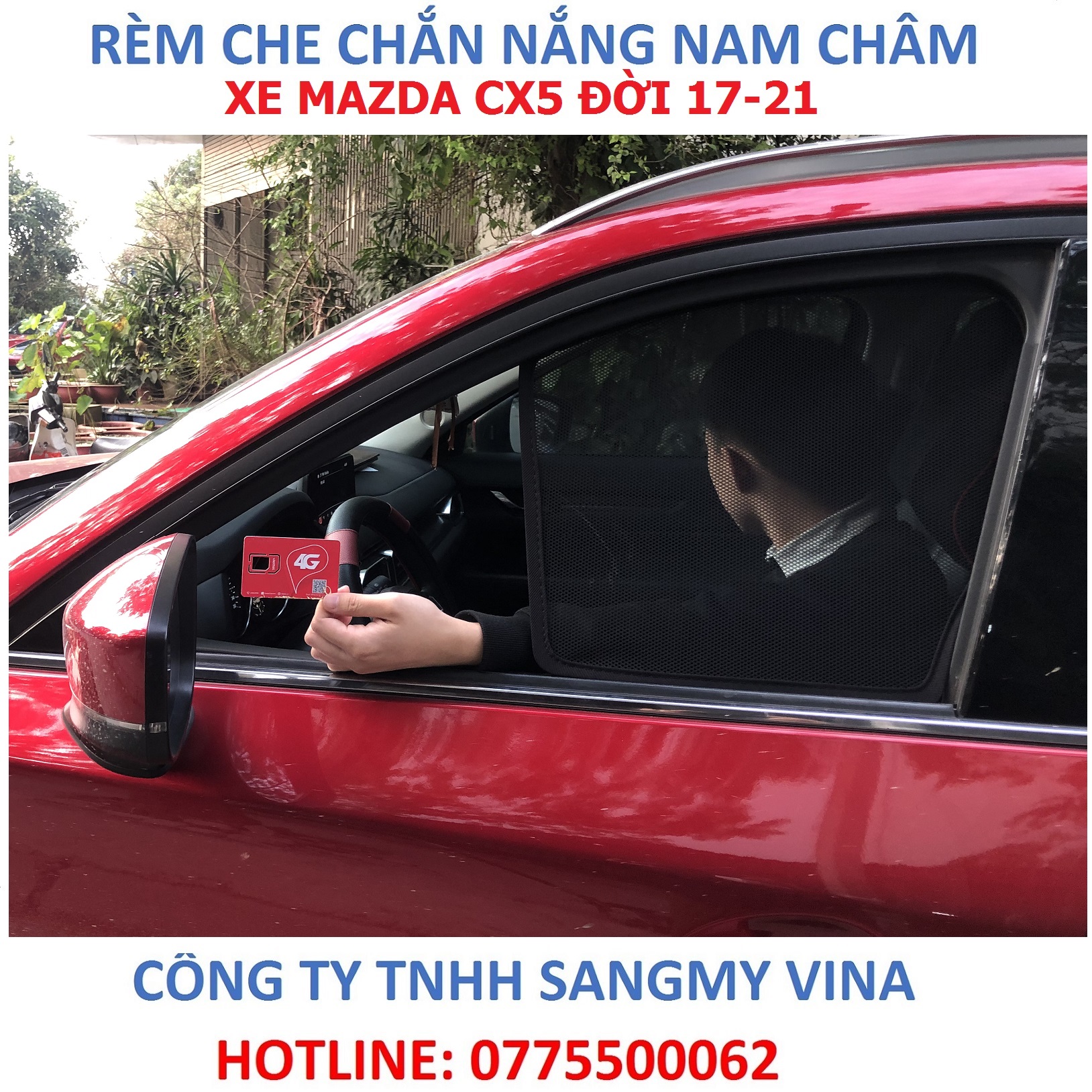 rèm che chắn nắng nam châm xe mazda cx5 đời 2017-2021