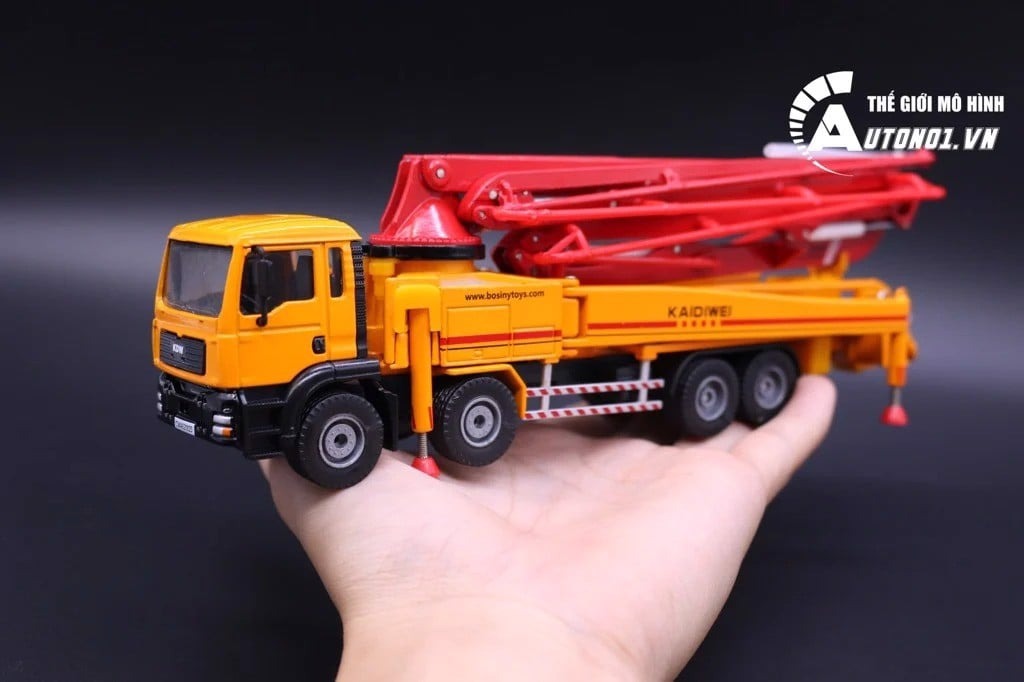MÔ HÌNH XE CÔNG TRÌNH- BƠM BÊ TÔNG BABY BLUE 1:55 KAIDIWEI 625025 6472