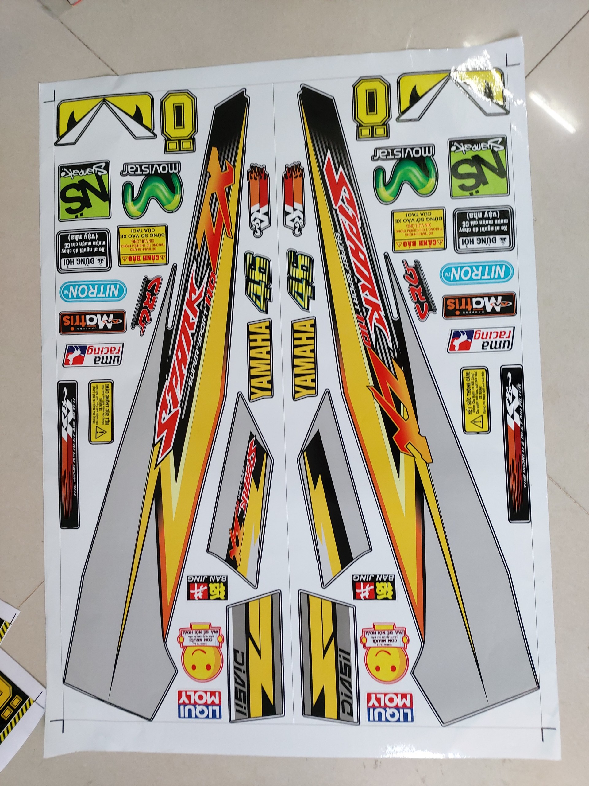 tem rời sirius spark zx tặng logo