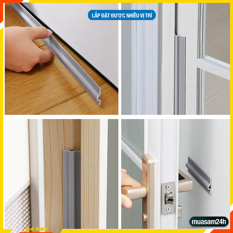 Ron chắn khe cửa , ron chặn khe cửa đa năng, ngăn côn trùng, bụi bẩn, chống thoát nhiệt điều hòa, Nẹp xốp chặn khe cửa