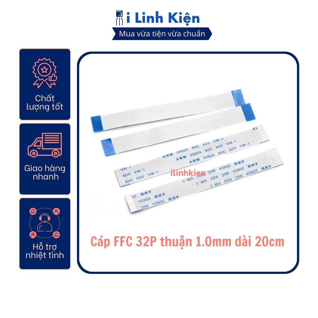 Cáp FFC 32P thuận 1.0mm dài 20cm loại 1