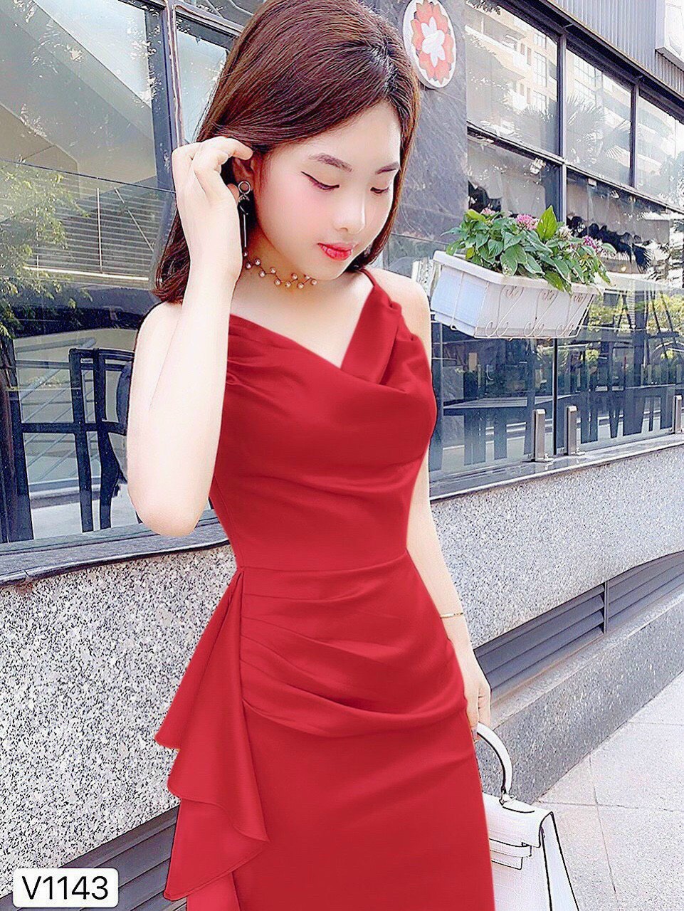 Đầm poly 2 da cực xinh , tôn dáng cho các nàng
