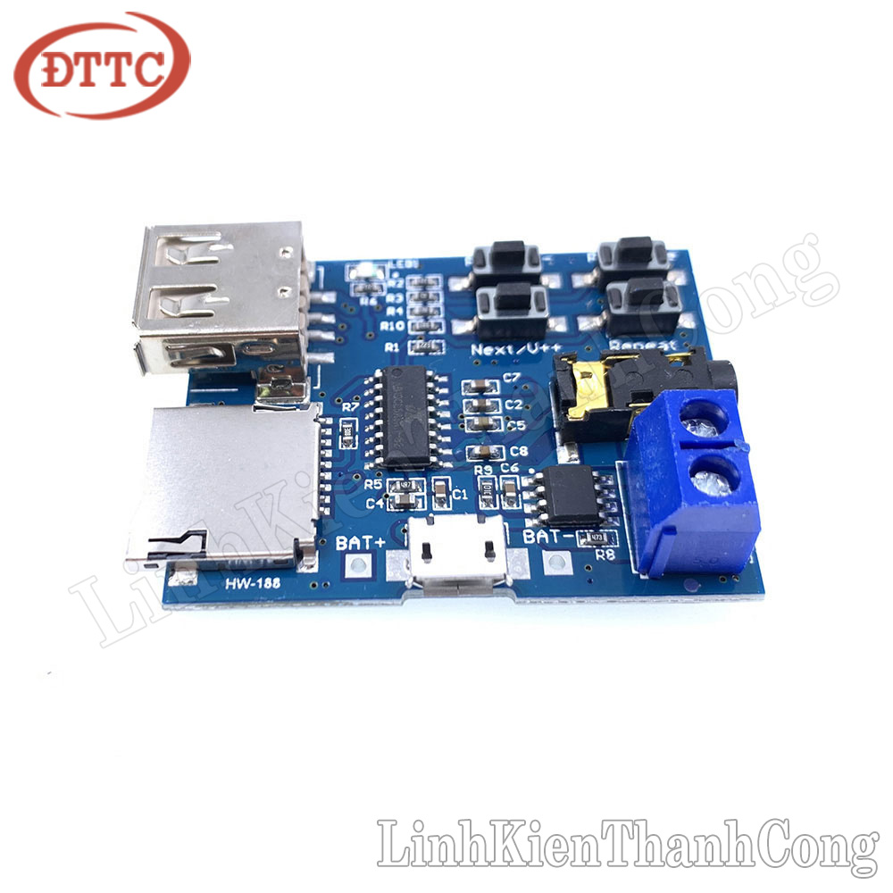 Mạch Phát MP3 Tích Hợp Amply 2W