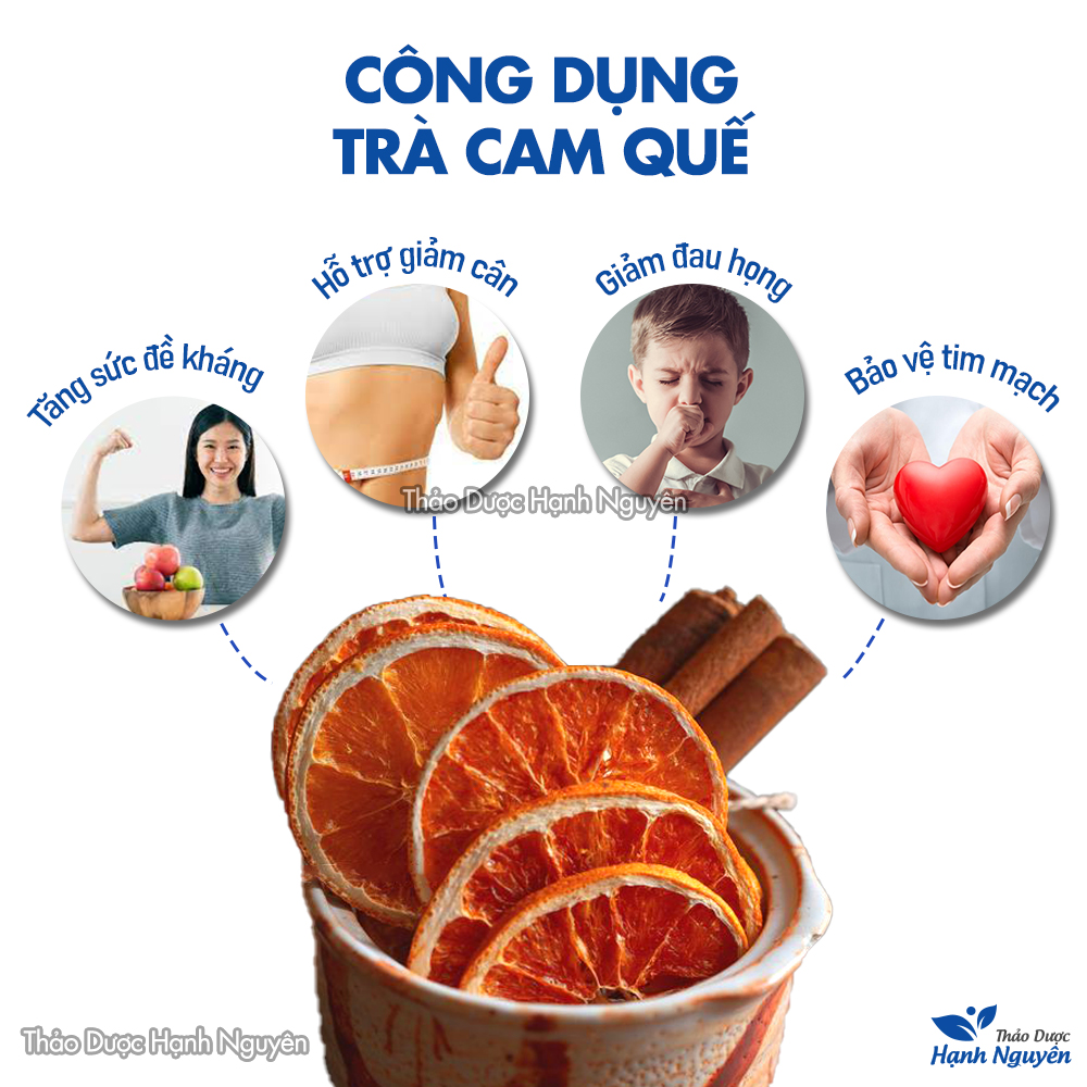 Trà cam quế, trà thảo mộc, giữ ấm cơ thể, giảm ho, tăng cường miễn dịch, giảm stress