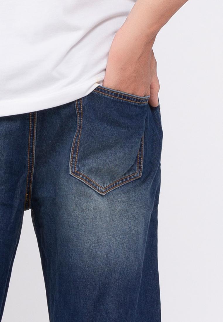Quần Short Jeans Nam A91 JEANS 202 (Xanh đậm)