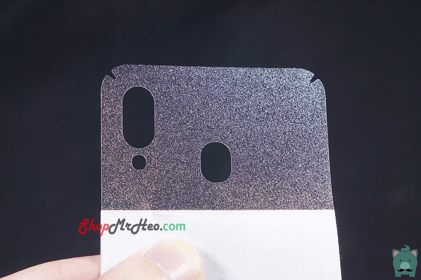 Skin Dán Mặt Sau Lưng Vân 3D Carbon Samsung Galaxy A20 - A30 (Carbon, nhám, Hộp)