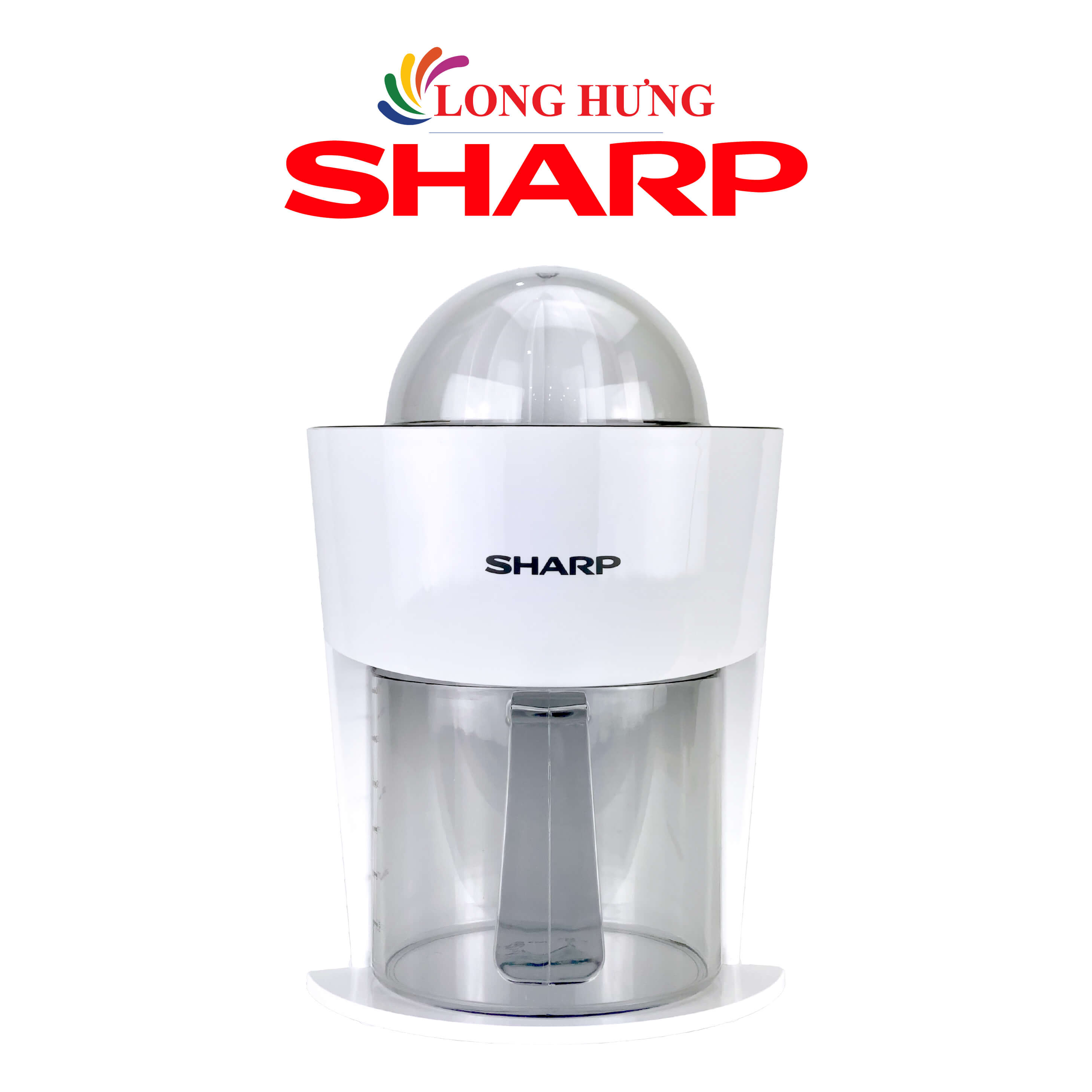 Máy vắt cam Sharp 0.85 lít EJ-J408-WH - Hàng chính hãng - Chất liệu nhựa, lưỡi dao bằng thép không gỉ, chân đế chống trượt
