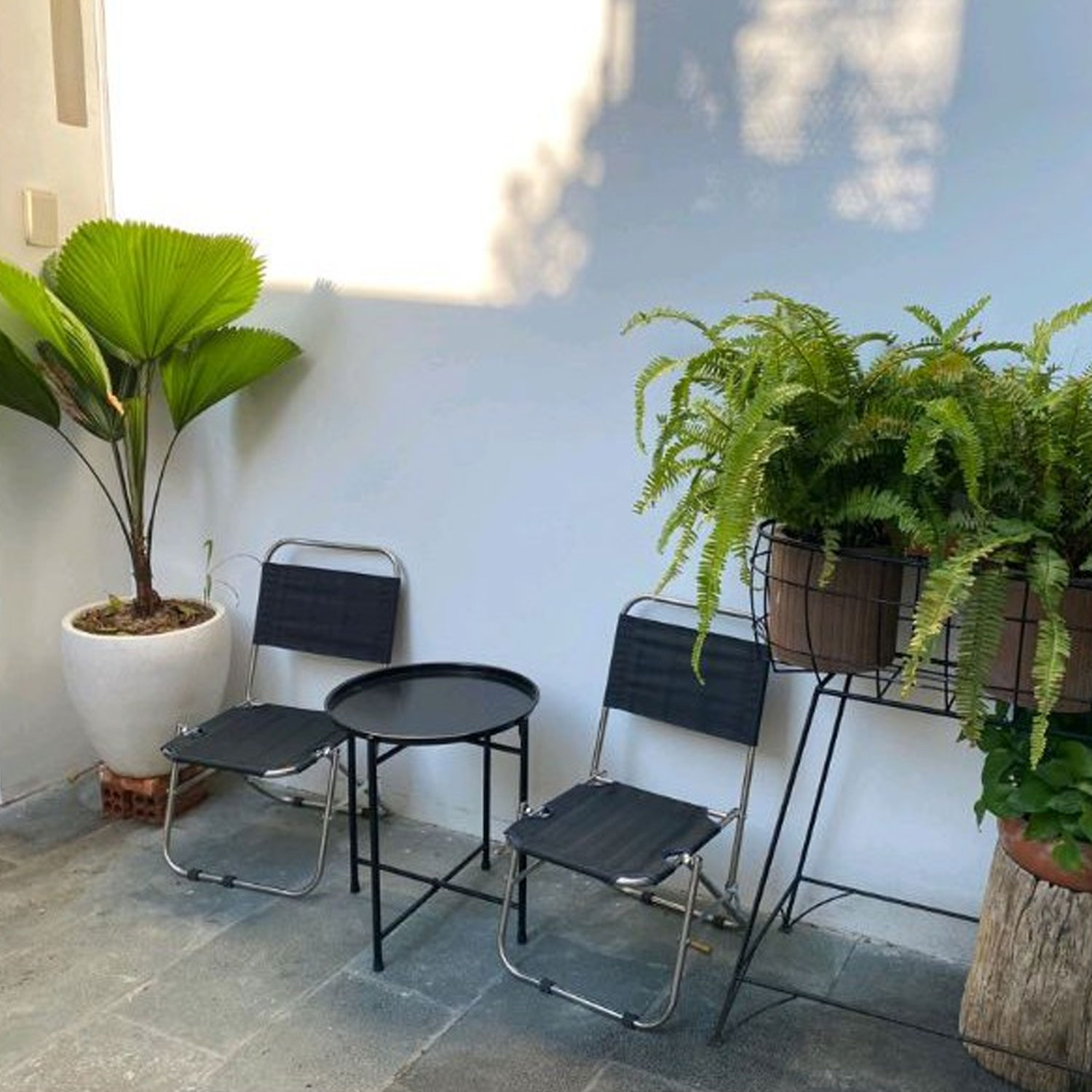 Bàn , Ghế Xếp Cafe Mini Lẻ, Theo Bộ ( Đen )
