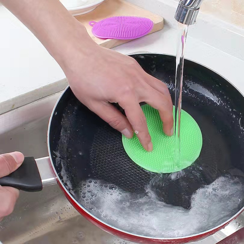 Miếng Rửa Chén Bát Silicon Siêu Sạch