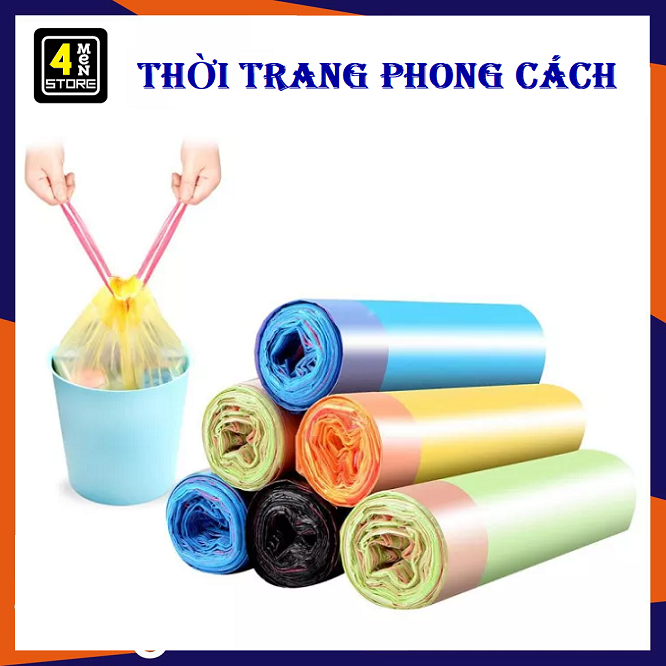 Túi Đựng Rác Nilon Có Dây Rút Tiện Dụng Sạch Sẽ Thông Minh / Cuộn túi đựng rác có dây rút gọn nhẹ khi sử dụng bạn chỉ cần kéo túi ra và xé theo đường cắt sẵn rất đơn giản
