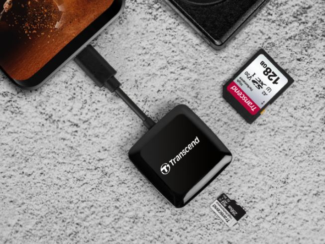 Đầu đọc thẻ nhớ SD/microSD chuẩn USB TypeC Transcend TS-RDC3 Chính Hãng