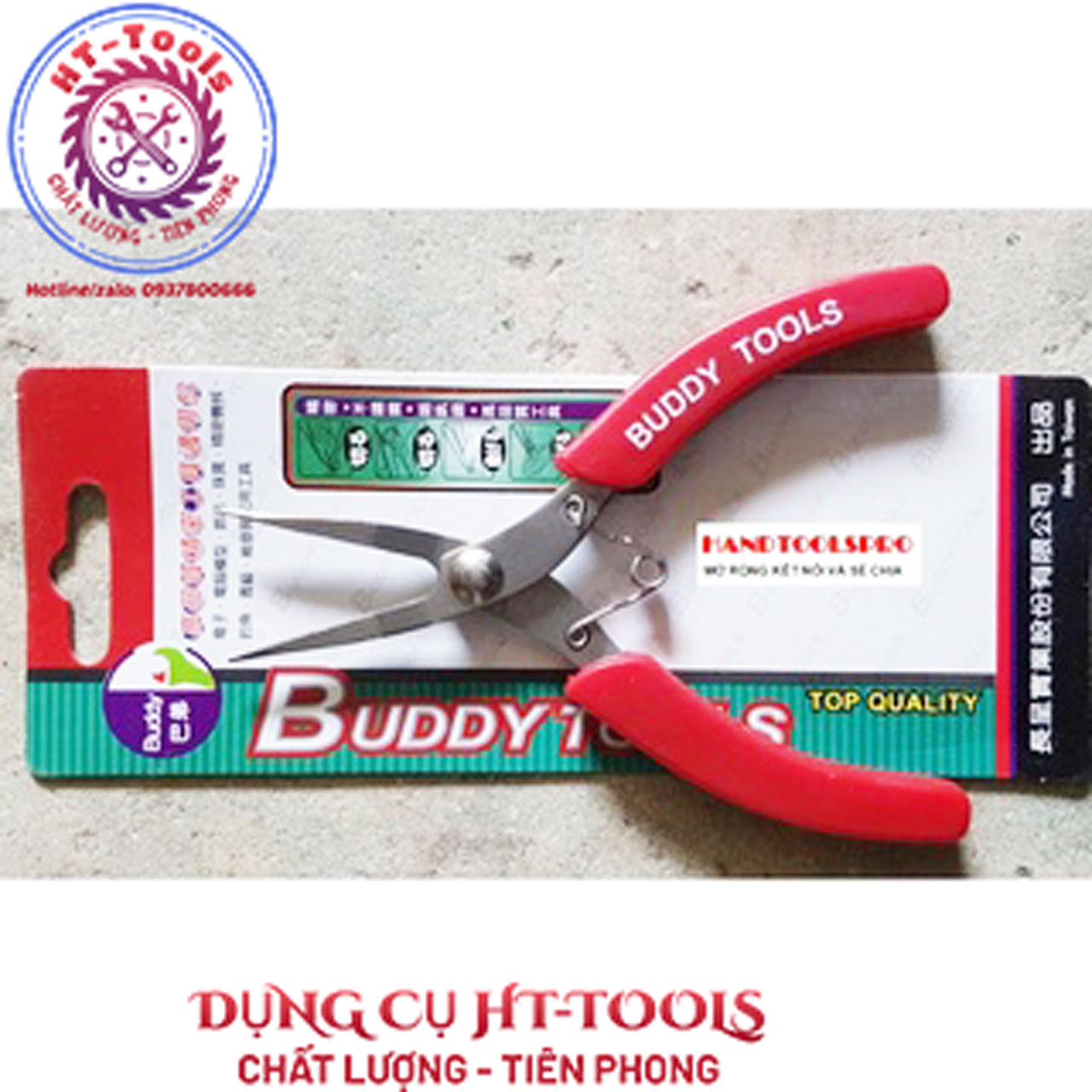 Kìm nhọn 5″ cán đỏ BUDDY BG0013
