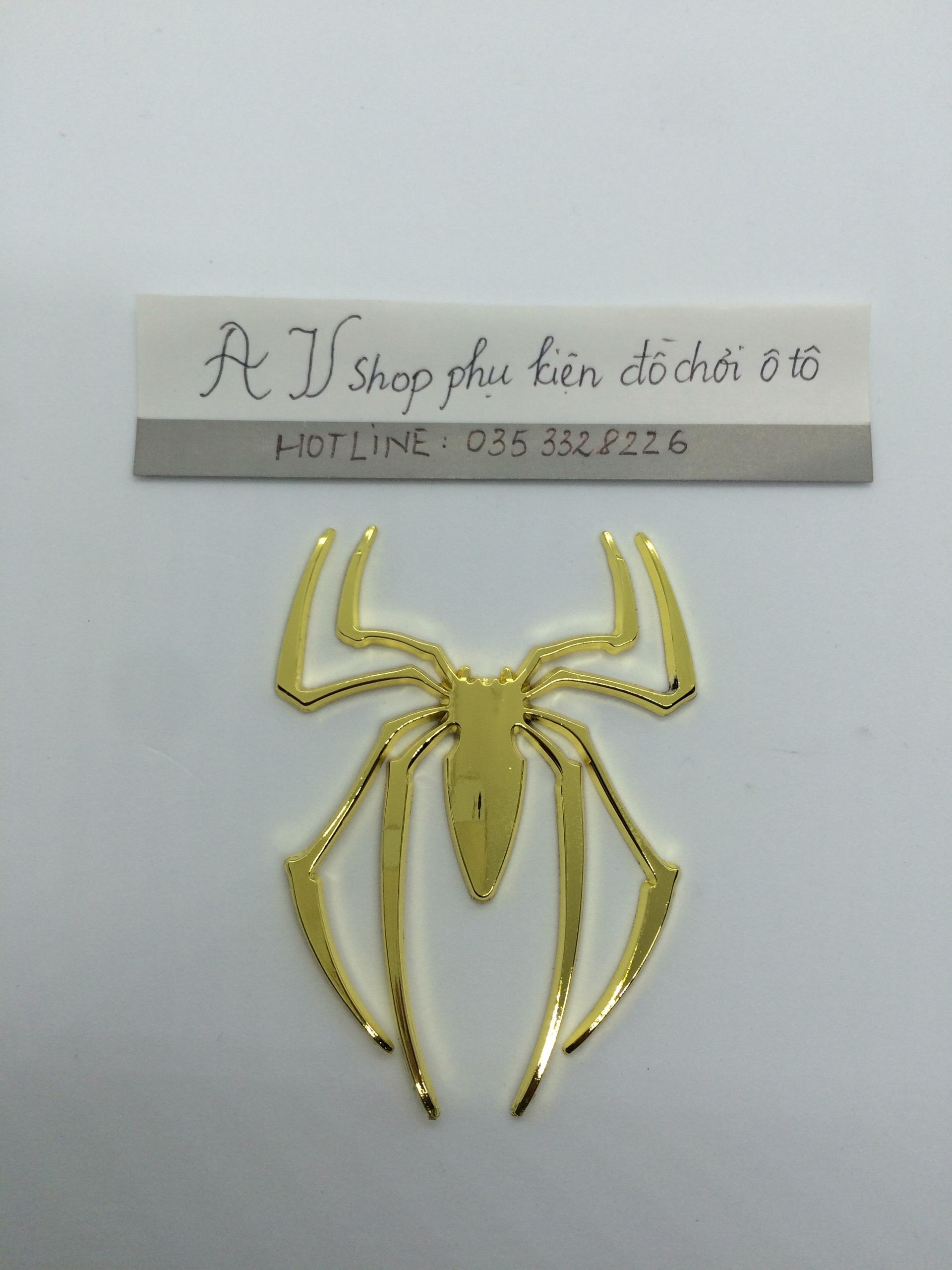 Miếng dán 3d hình nhện màu vàng