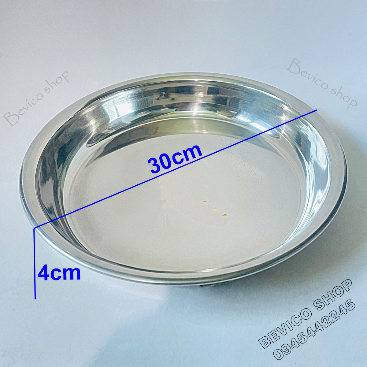 Khay inox 304 tròn | Bơ inox ( 4 size: 20cm, 24cm, 28cm, 30cm, 32cm, 34cm)