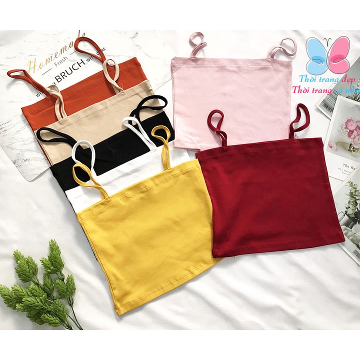 Áo 2 dây sợi bún croptop từ 35-55kg