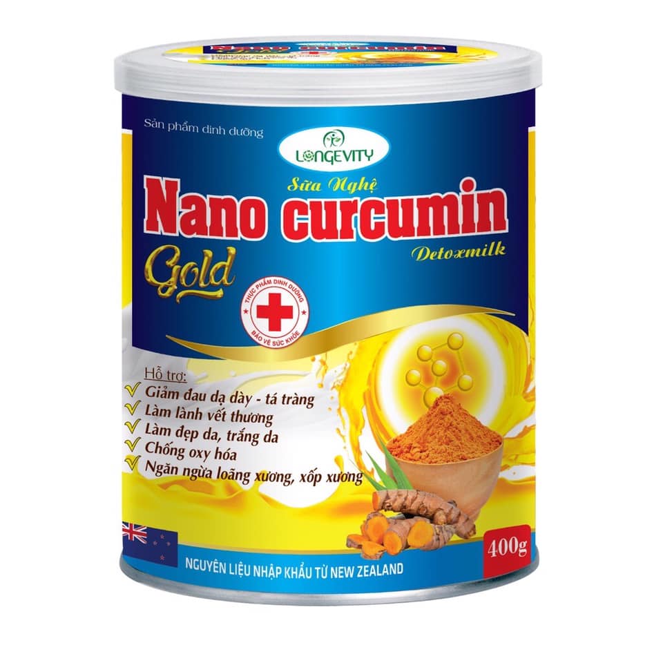 sữa nghệ nano curcumin gold detox milk 900g