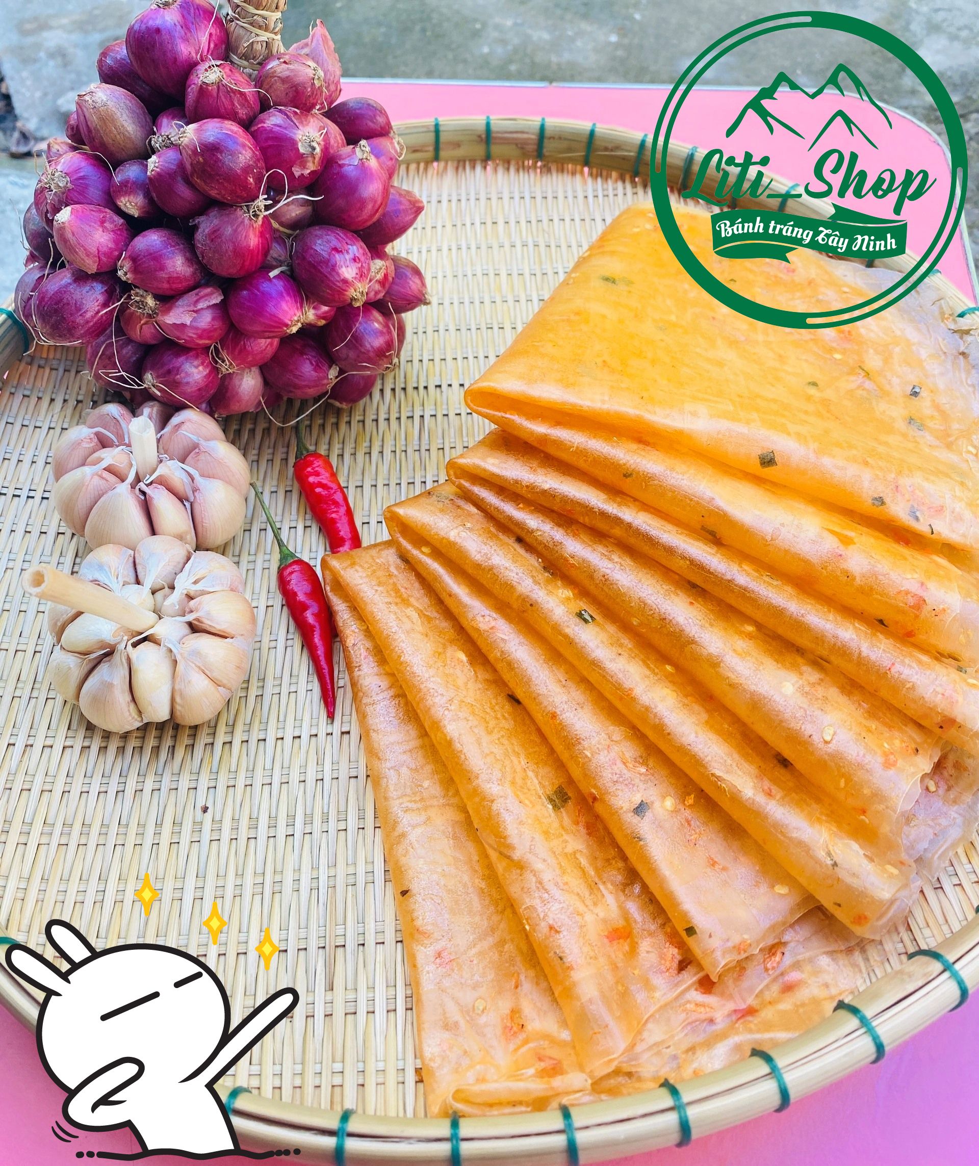 Bánh tráng Dẻo tôm tây ninh 500Gr