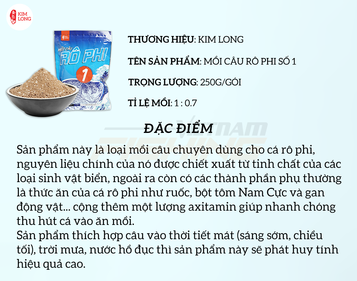 Mồi Câu Rô Phi Kim Long Số 1