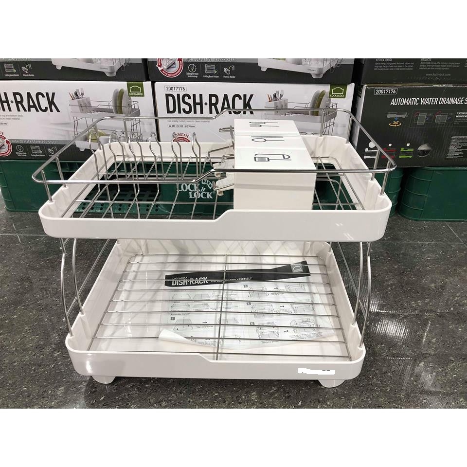 Kệ Úp Chén Bát (Chén Dĩa) 2 Tầng Lock&Lock LDR2001 (cam kết hàng chuẩn, chính hãng, y hình)