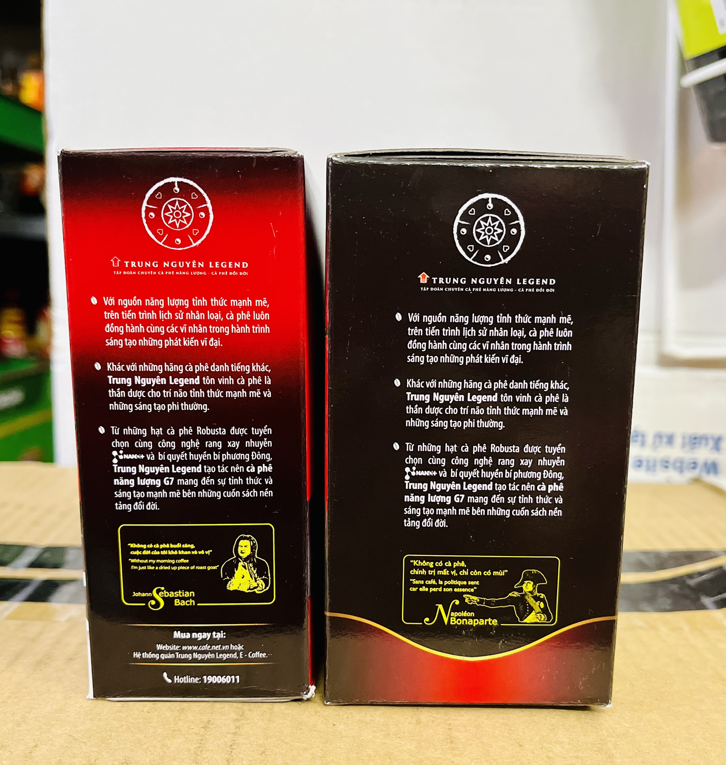 Cà phê đen/Cà phê sữa G7 - Cà phê Trung Nguyên dạng hộp (15 - 21 gói x 16g)