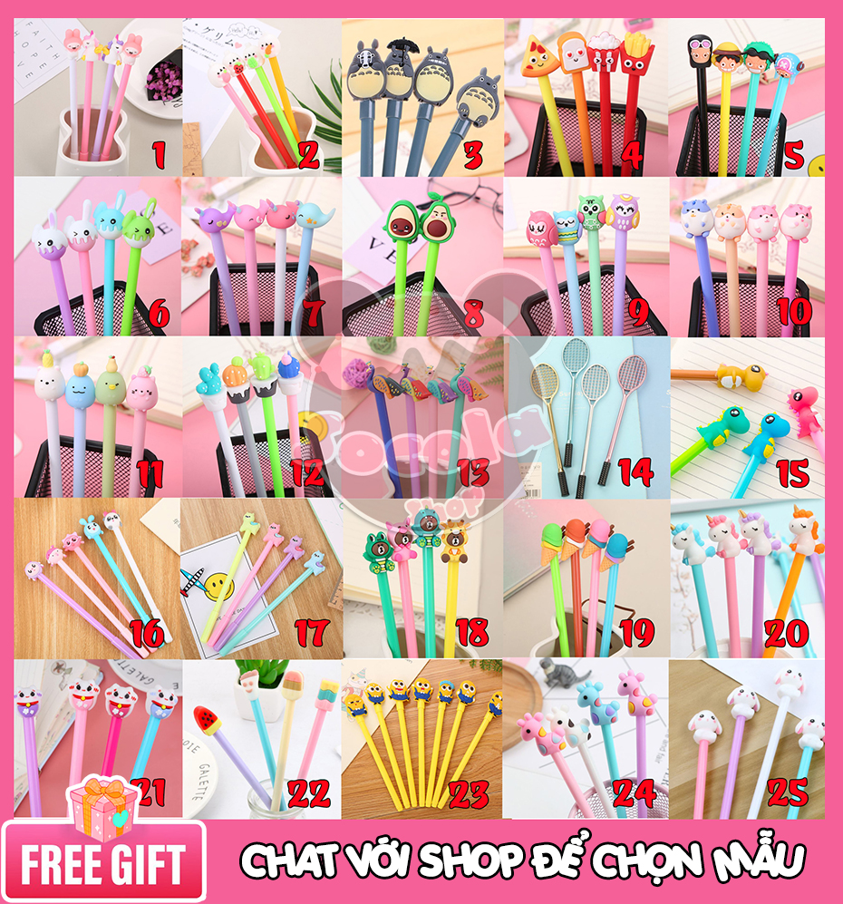 [HCM]Combo 5 bút cute +1 bóp viết hoạt hình (chat chọn mẫu)